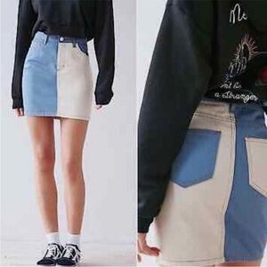 BDG Two Tone Pencil Mini Skirt